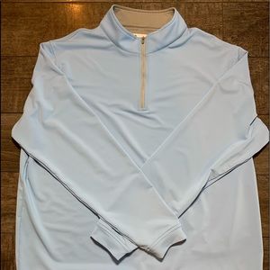 Peter Millar 1/4 zip pullover.  Baby blue. XXL